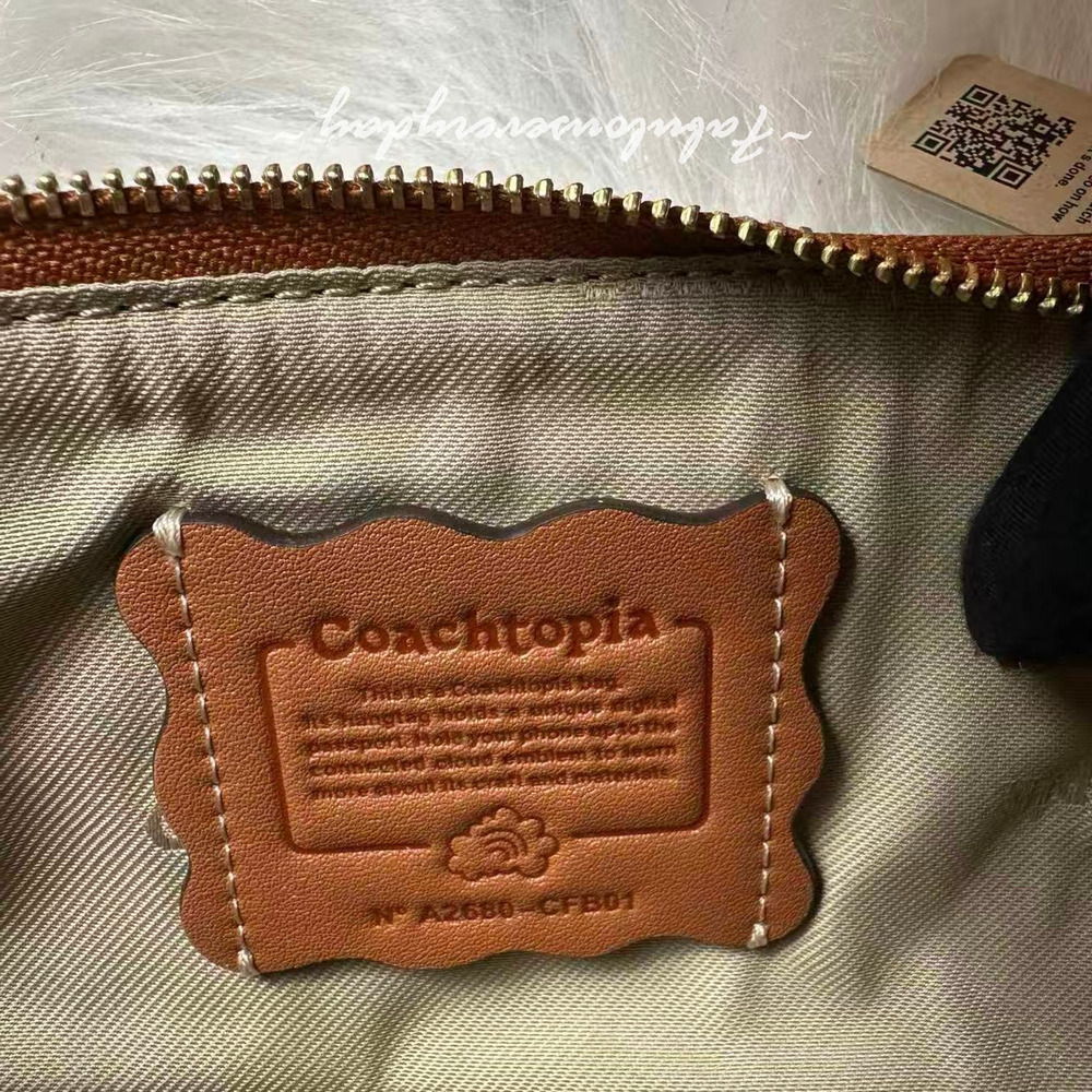 Coach Coachtopia Bowling Small Shoulder Bag Upcrafted Leather/Tan/Saddle CFB01 - Picture 7 of 8